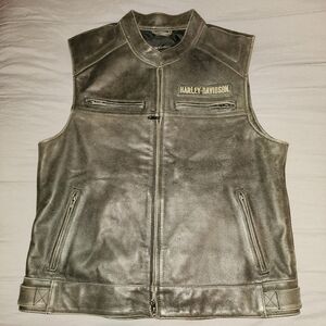 Harley Davidson Mens Leather vest Size L